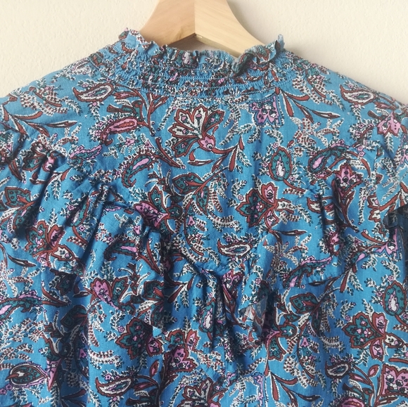 Ann Taylor LOFT Size L Floral Long Sleeve Blouse - Picture 9 of 12